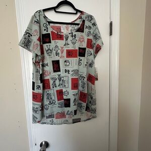 Toy Story Print T-Shirt in Red and Black